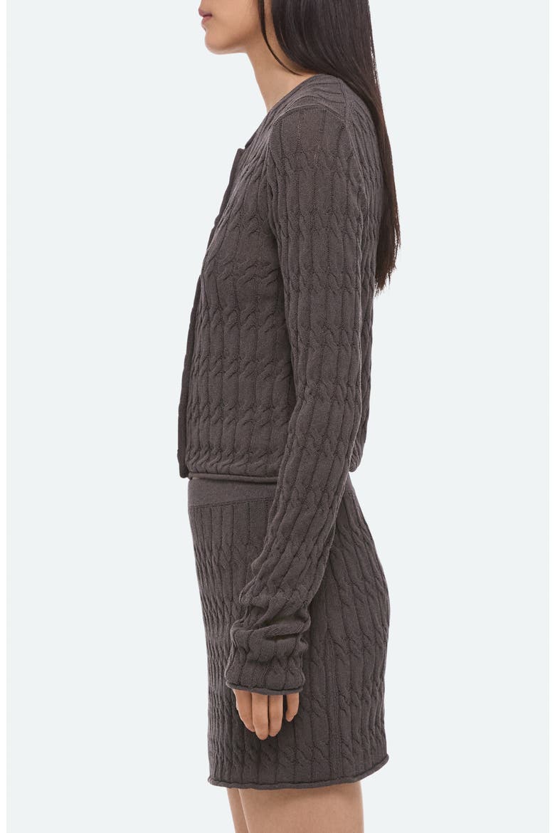 Cable Stitch Crop Cardigan, Alternate, color, GRAVEL