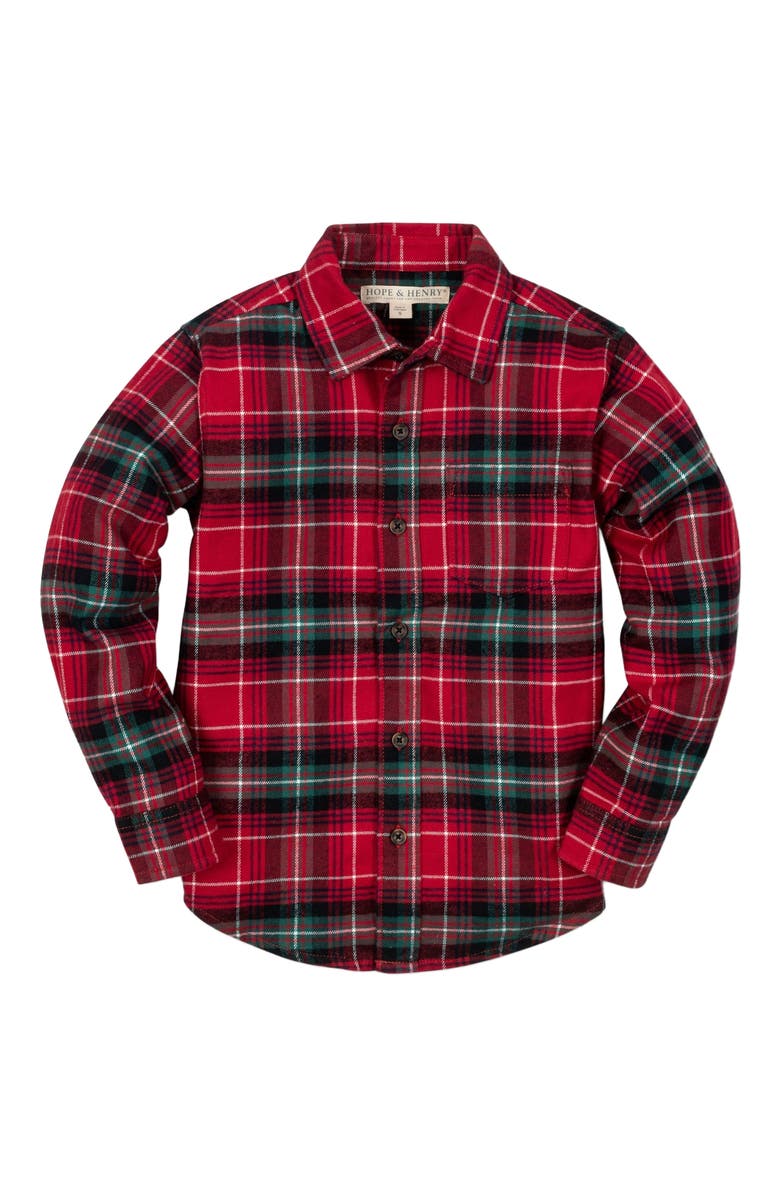 Hope & Henry Baby Boys' Organic Flannel Shirt, Infant, Alternate, color,