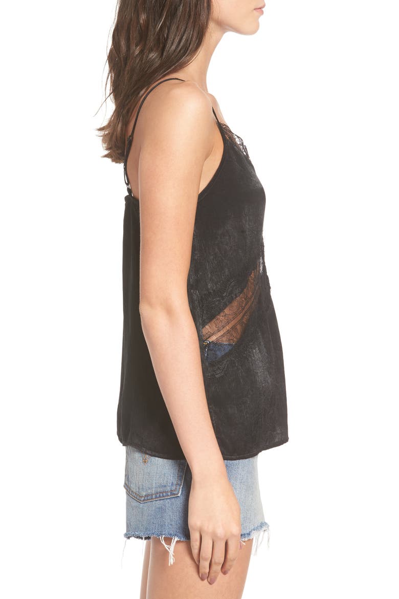 Lace Trim Camisole, Alternate, color, BLACK