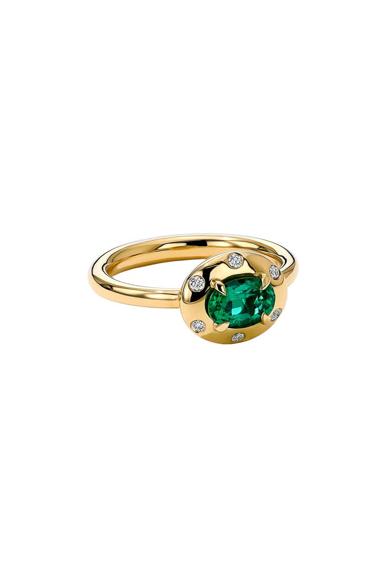 Aurum Oval Cut Emerald Ring, Main, color, EMERALD