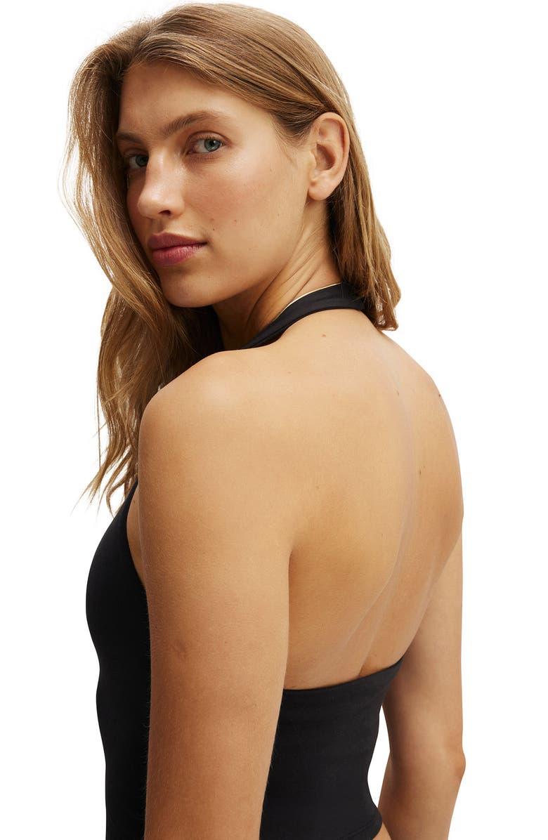 COTTON ON BODY Women's Active Ultra Soft Halter Neck Tank, Alternate, color, Black