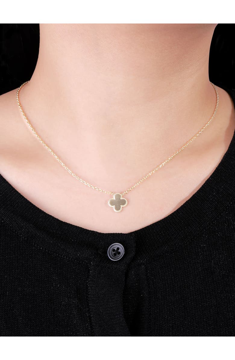 DEVATA Clover Chain Necklace in 14K Gold, Alternate, color, Yellow Gold