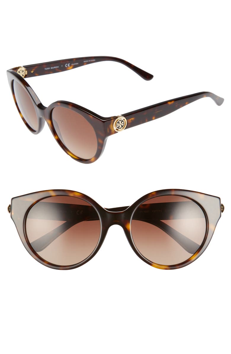 Tory Burch 52mm Cat Eye Sunglasses, Main, color,
