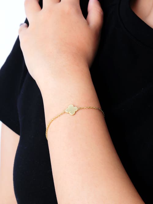 Devata Clover Charm Chain Bracelet In Gold