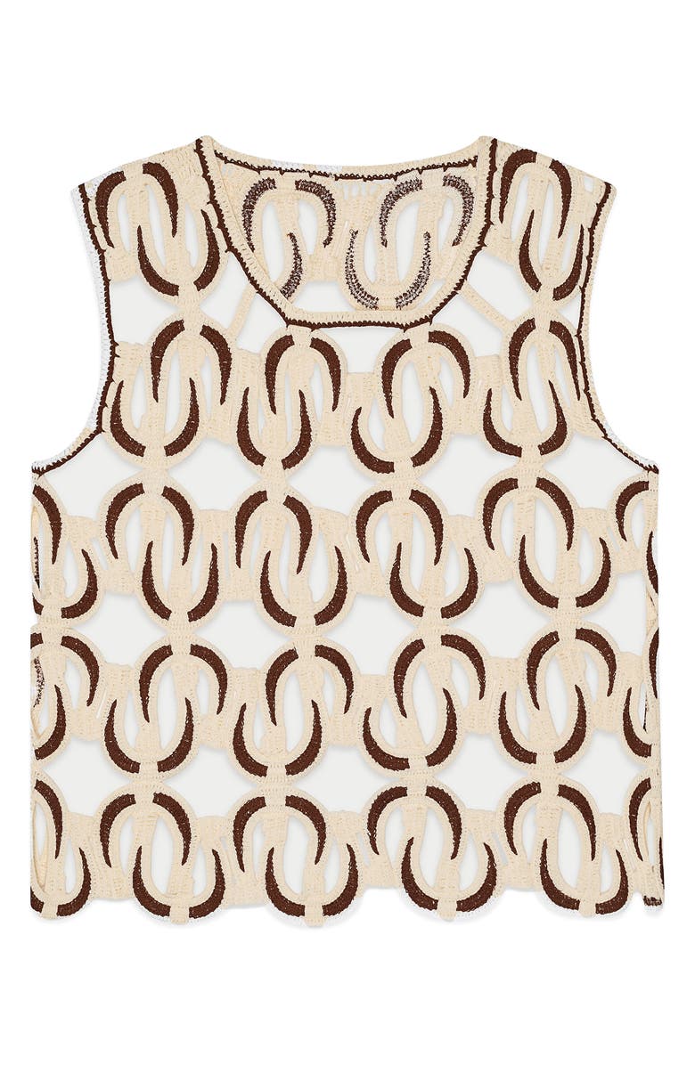 MAVRANS Western Organic Cotton Crochet Vest, Main, color, 