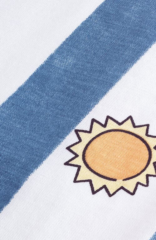 Next Kids' Stripe Beach Print Cotton T-shirt