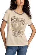 Lucky Brand Floral Janis Joplin Graphic Ringer T-Shirt