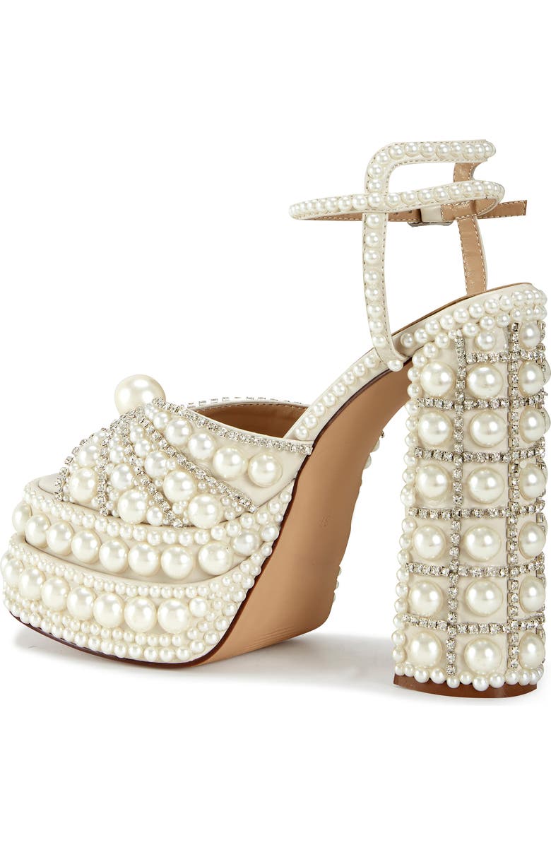AZALEA WANG Astrella Ankle Strap Platform Sandal, Alternate, color, White