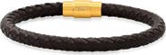 HMY JEWELRY Brown Braided Leather Bracelet