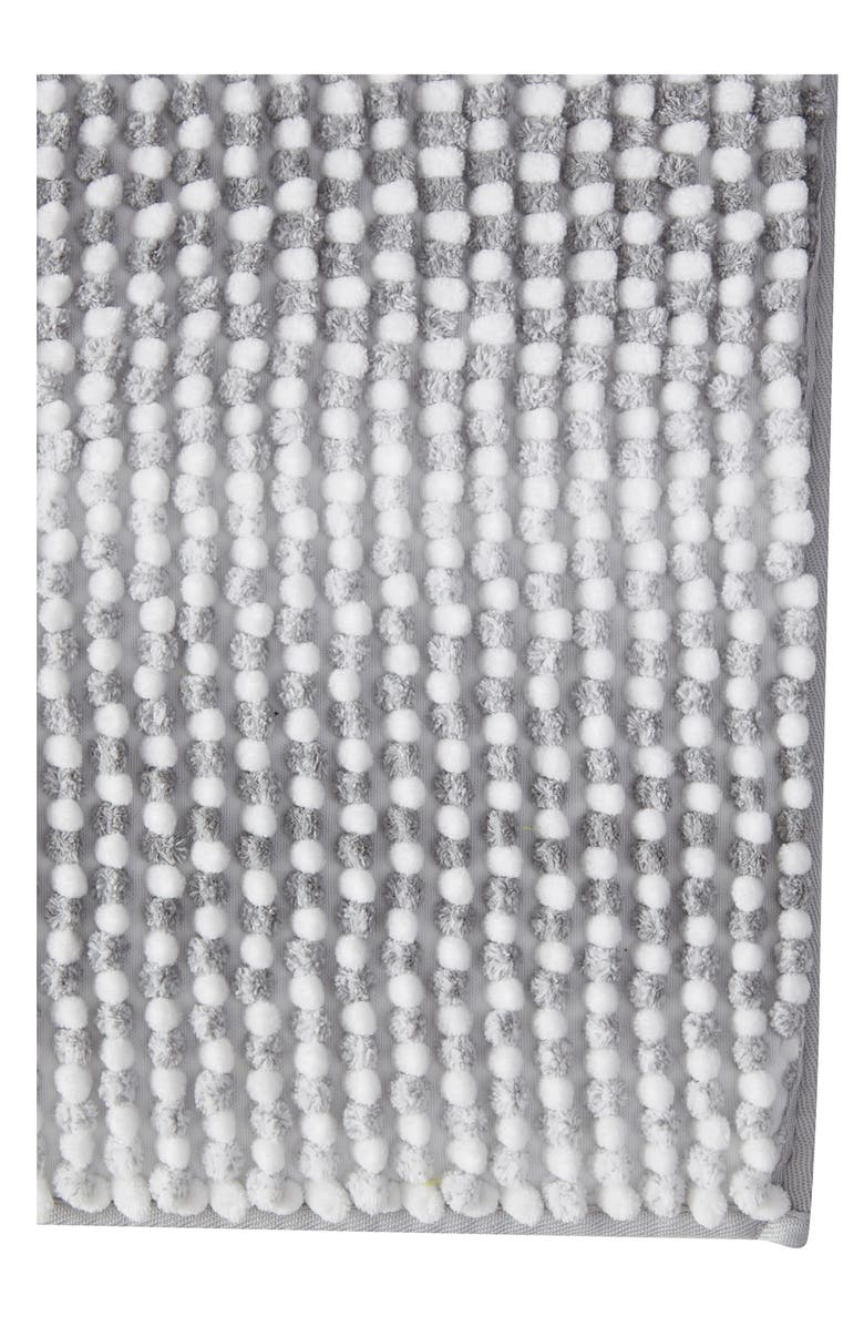 VCNY HOME Heathered Stripe Memory Foam Bath Rug, Alternate, color, Grey