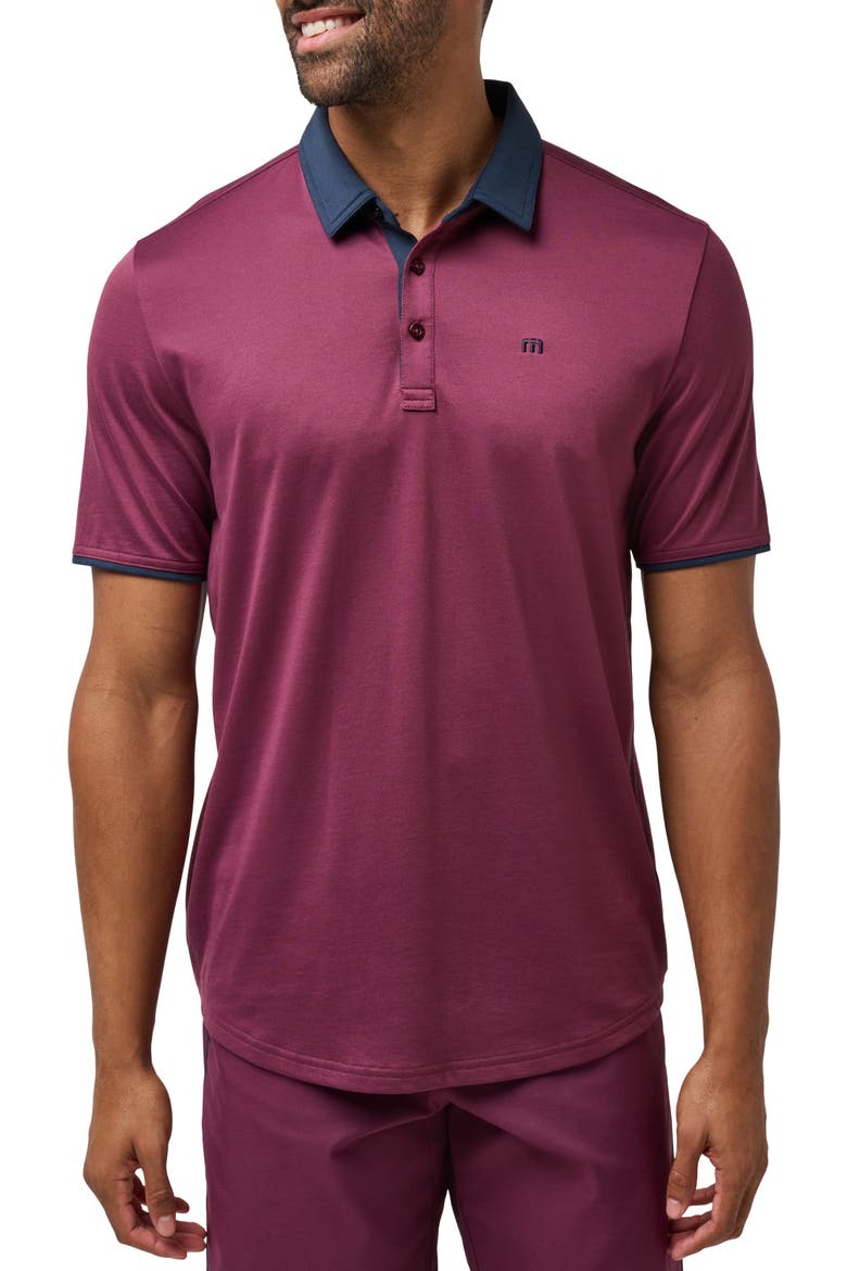 Home Game Cotton Blend Polo, Main, color, MAUVE WINE