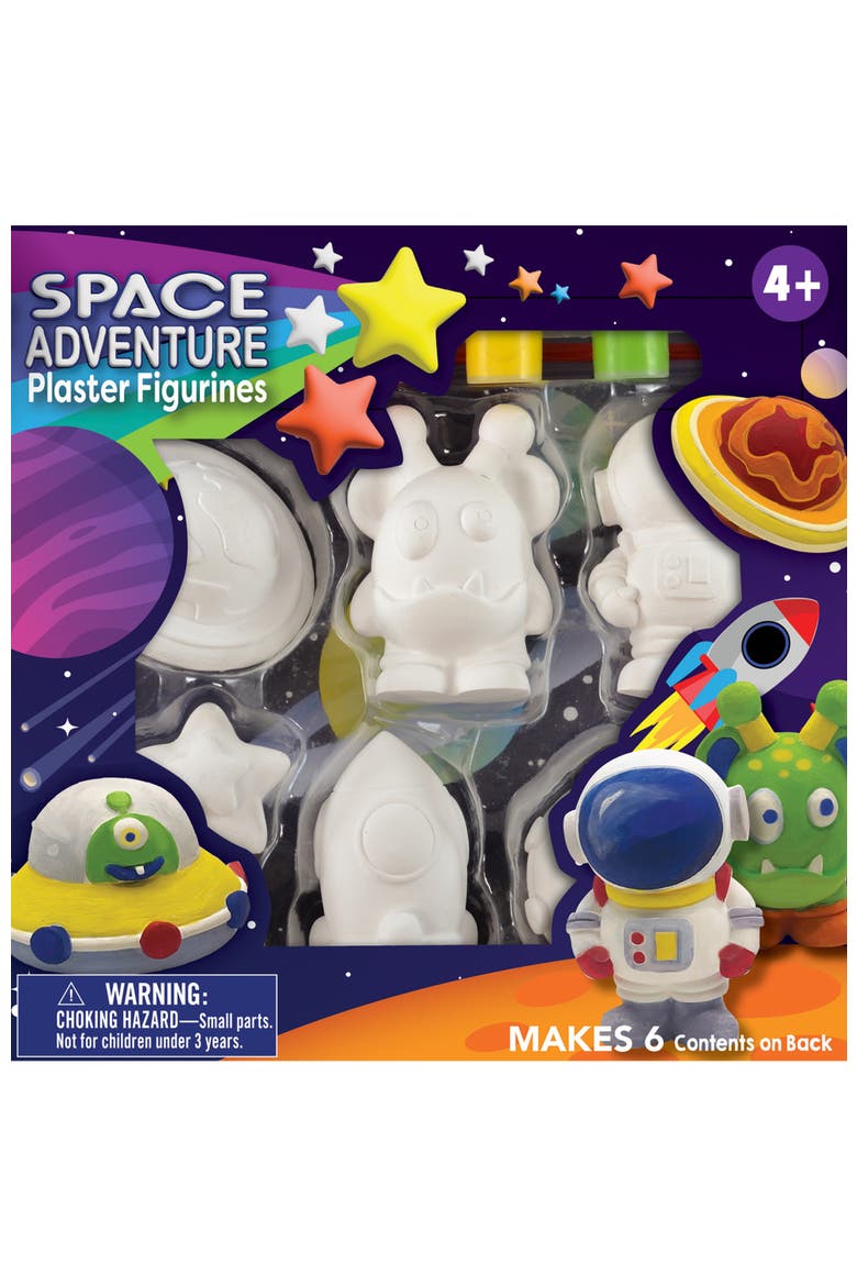 Space Adventure Plaster Paint Set, Main, color, Multicolor