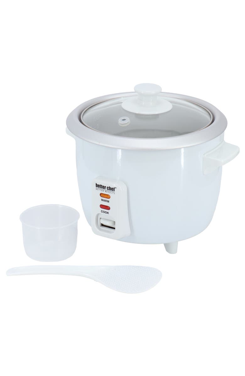 Better Chef 3 Cup Automatic Rice Cooker, Alternate, color, White
