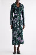 Dries Van Noten Rolanas Abstract Floral Jacquard Crepe Trench Coat