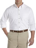 Harbor Bay by DXL Big & Tall Easy-Care Solid Sport Shirt