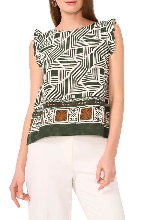 Ruffle Cap Sleeve Top