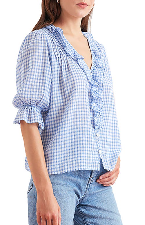Paneros Clothing Chloe Plaid Ruffle Cotton Shirt