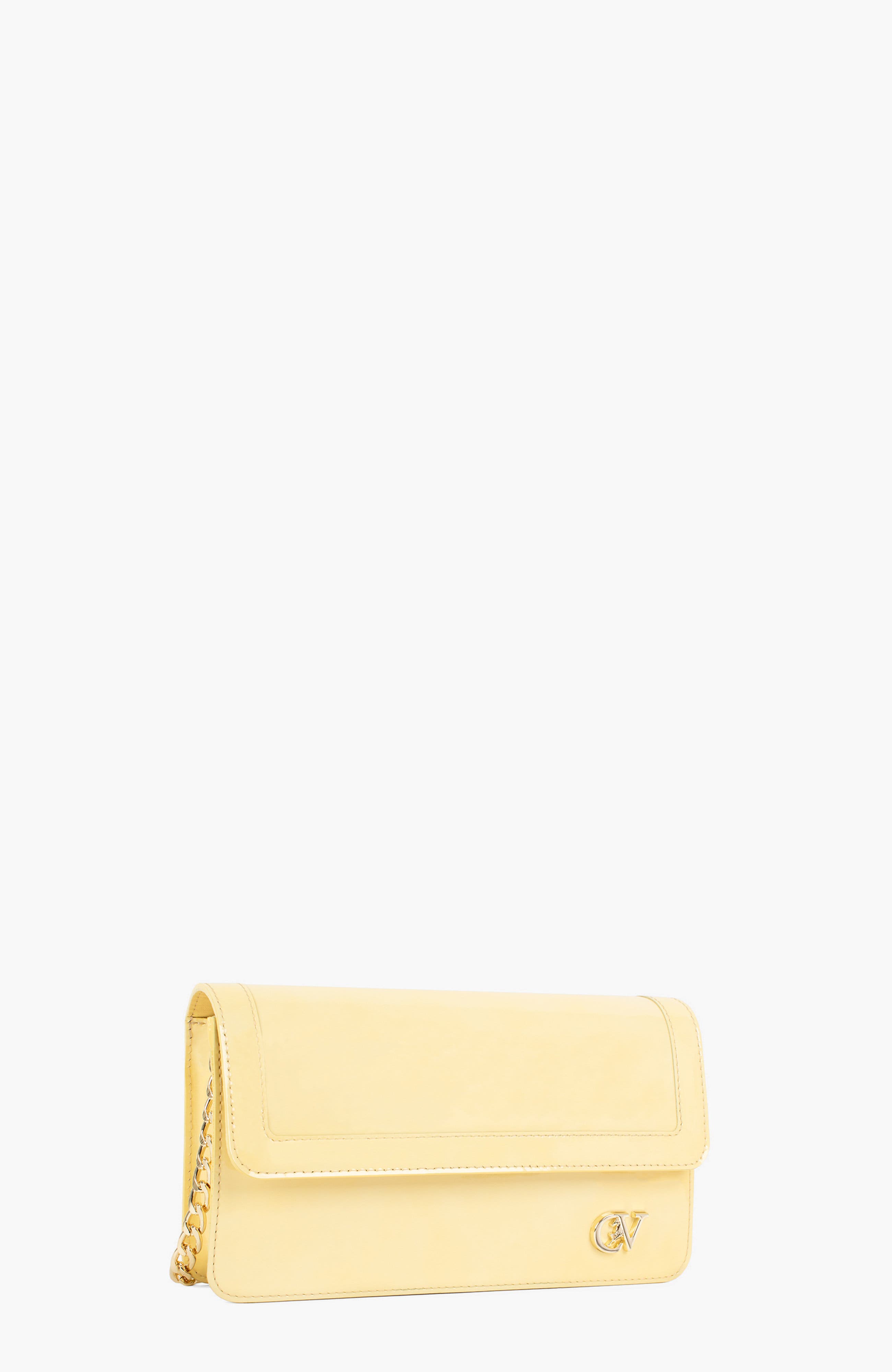 Iconic By Cavalinho 648 Patent Leather Clutch Shoulder Bag, Alternate, color, Yellow