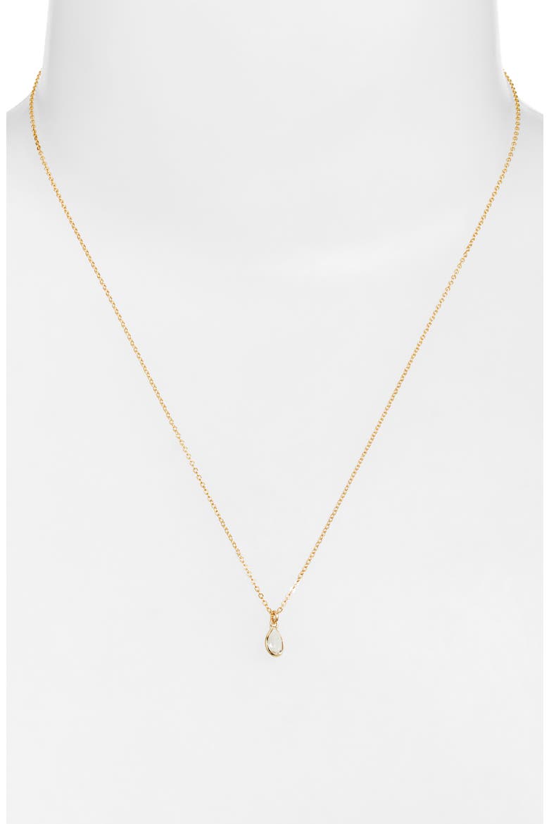 Everett White Topaz Pendant Necklace, Alternate, color, GOLD