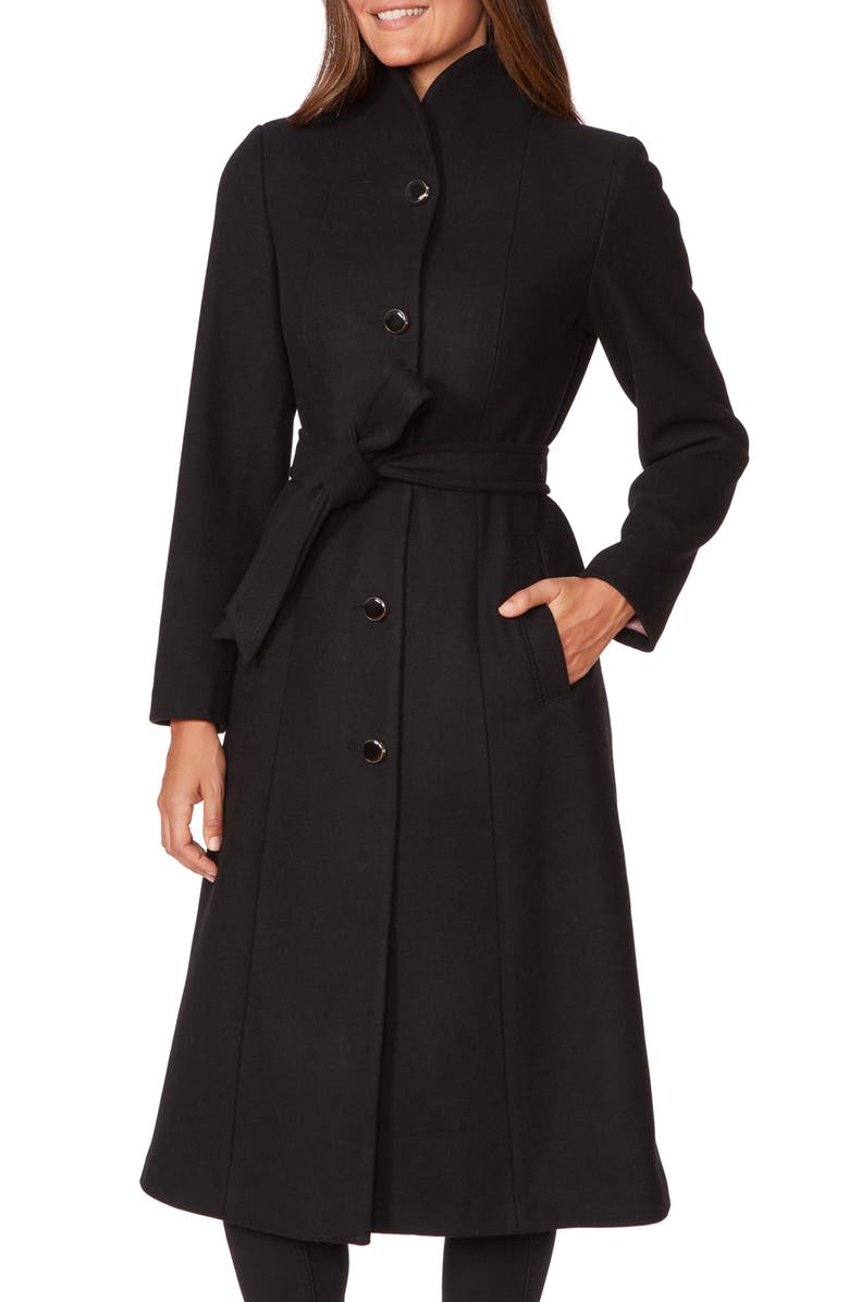Kate Spade New York belted wool blend coat, Main, color, 