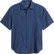 Tommy Bahama Breeze Island Short Sleeve Cotton Jacquard Button-Up Shirt