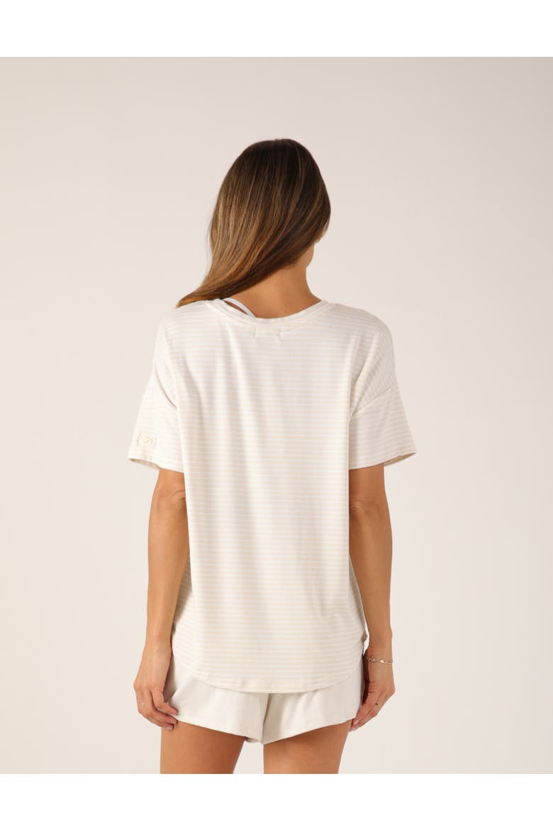 Lazy Haven Tee, Alternate, color, Oatmilk/White Stripe