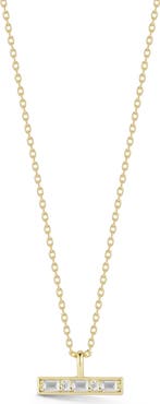 GLAZE JEWELRY Cubic Zirconia Bar Pendant Necklace