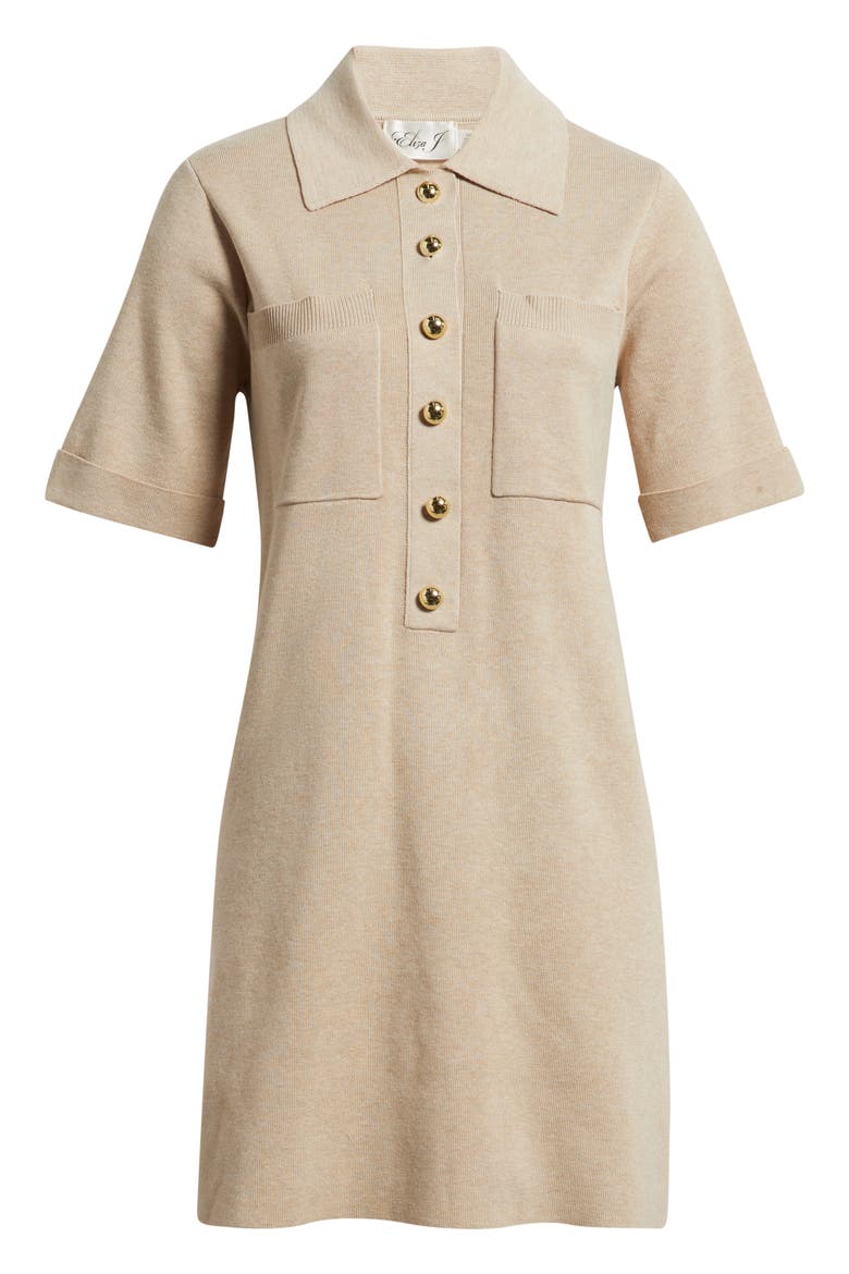 Polo Sweater Dress, Alternate, color, OATMEAL