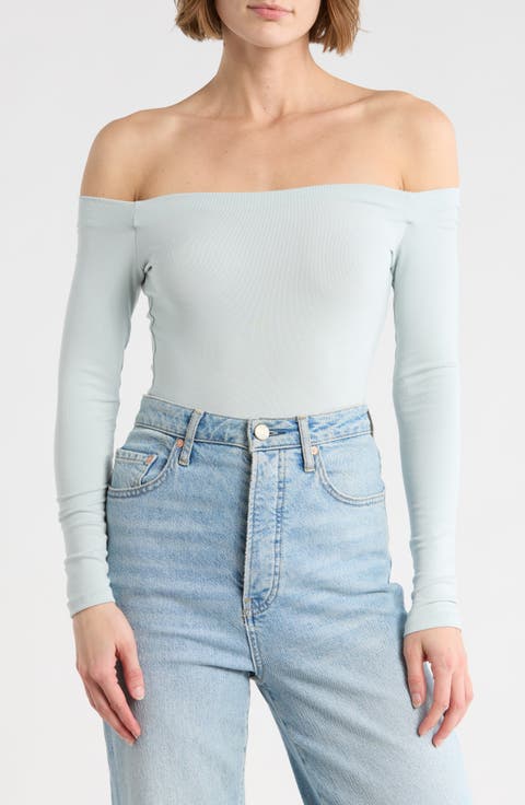 Long Sleeve Off the Shoulder Top