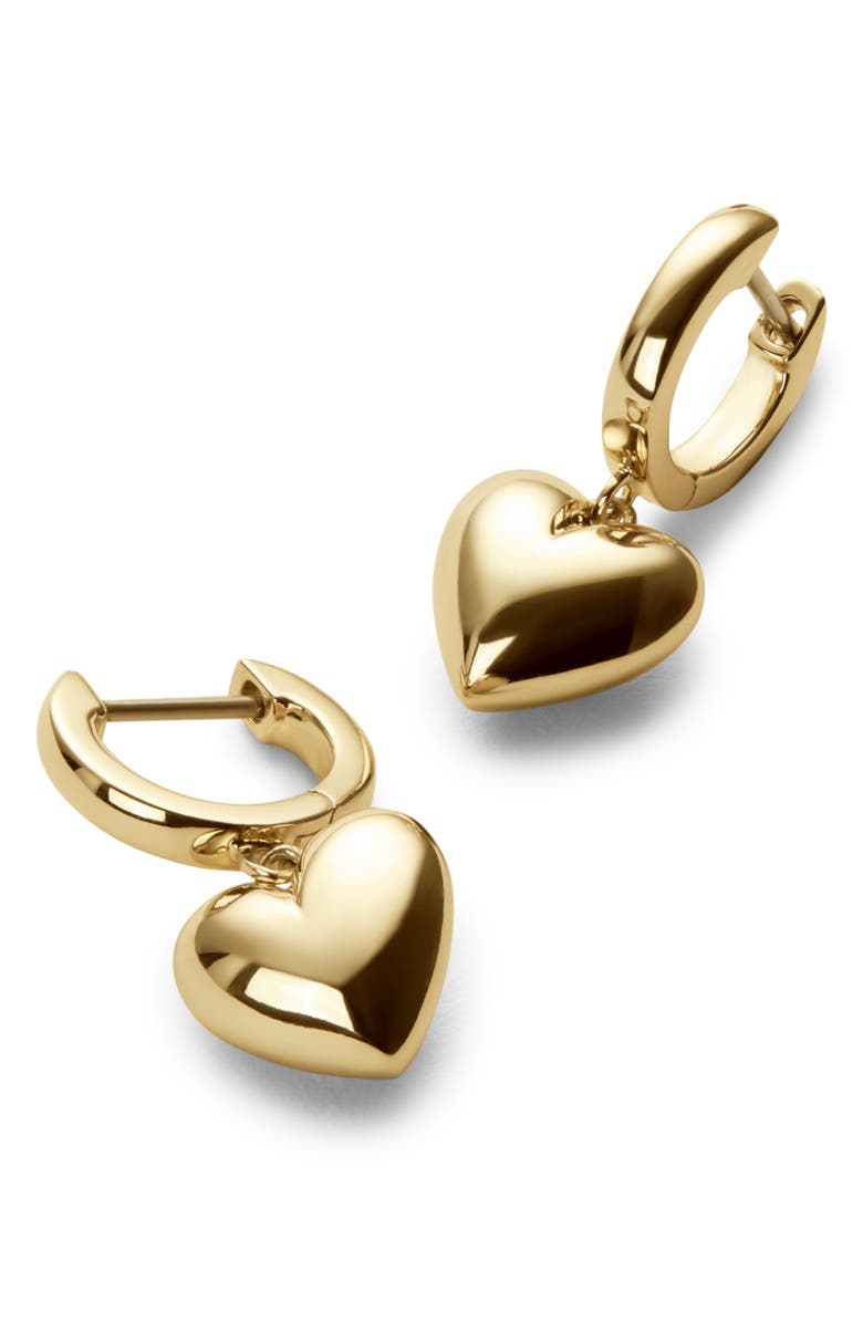 Ana Luisa Jessica Heart Drop Huggie Hoop Earrings, Alternate, color, Gold