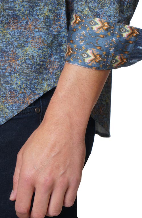 ROBERT GRAHAM ROBERT GRAHAM ABSTRACT PRINT COTTON BUTTON-UP SHIRT