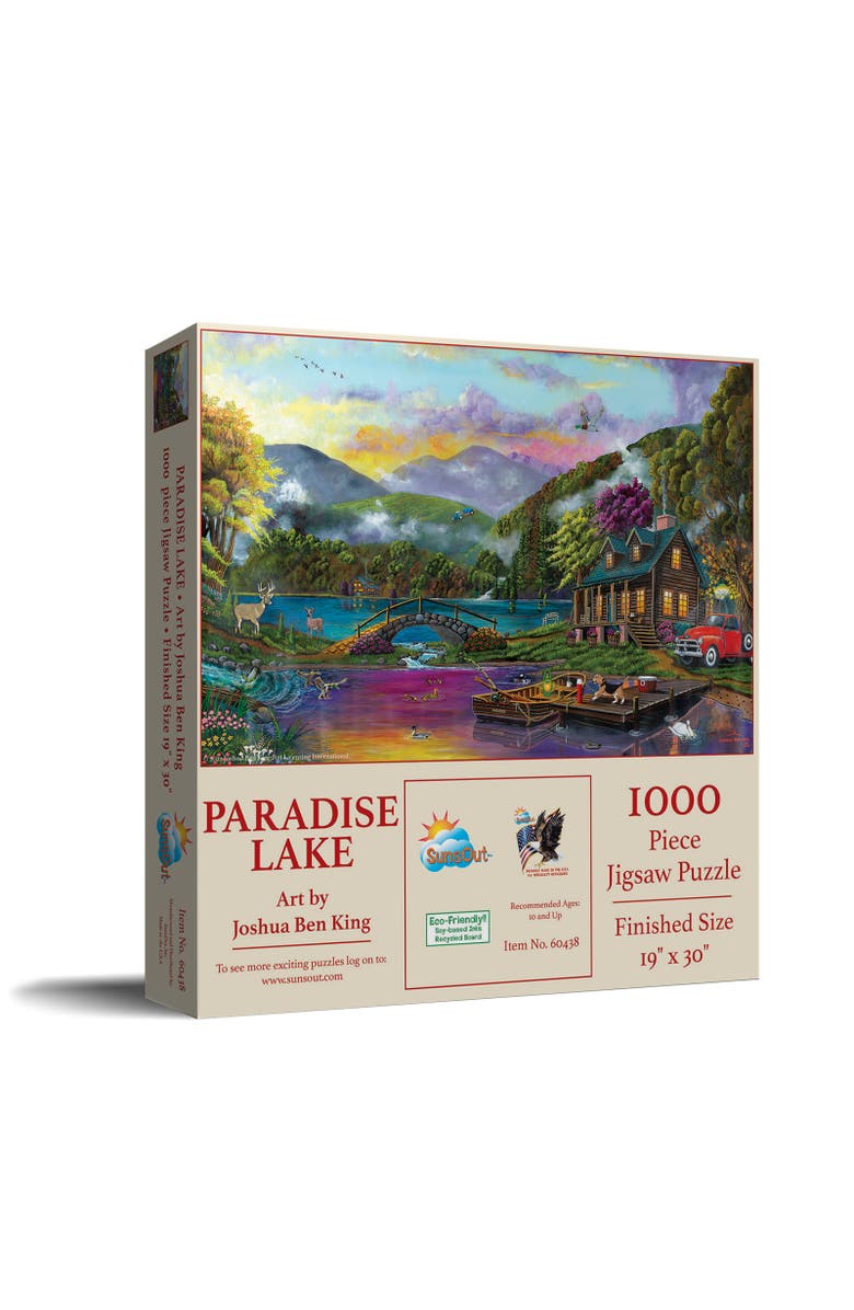Sunsout Paradise Lake 1000 piece Jigsaw Puzzle for Adults, Main, color, Multicolor