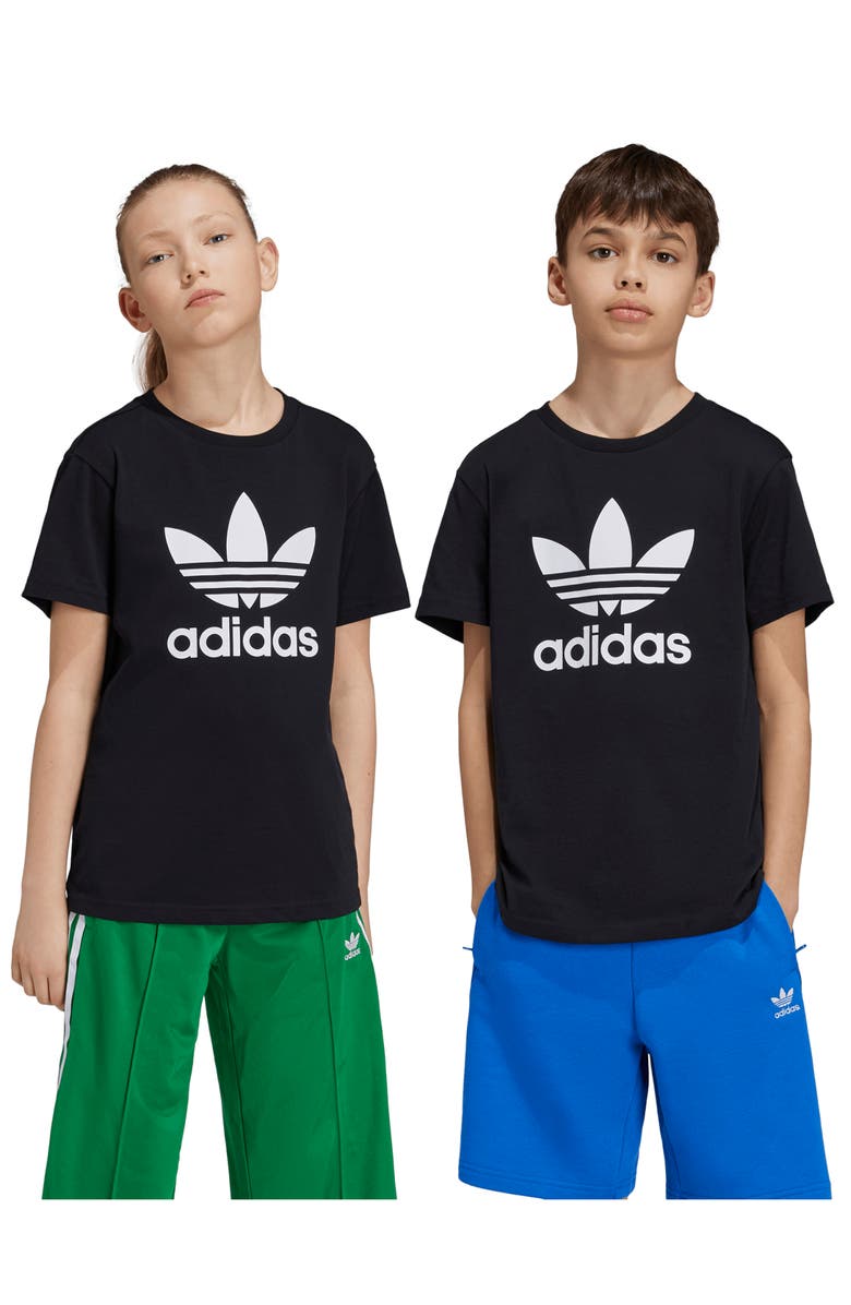 adidas Kids' Trefoil Cotton Graphic T-Shirt, Alternate, color, 