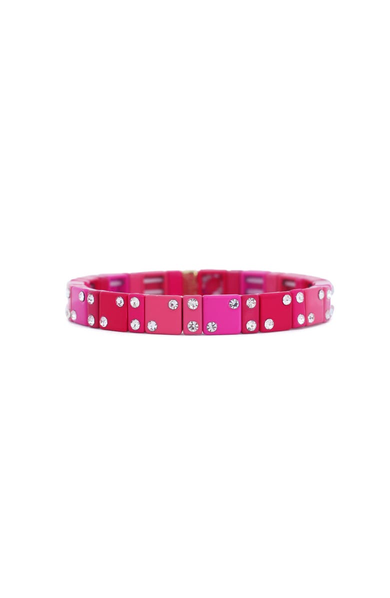 The Lovery Fine Jewelry Purple Domino Stretch Bracelet, Main, color, Purple