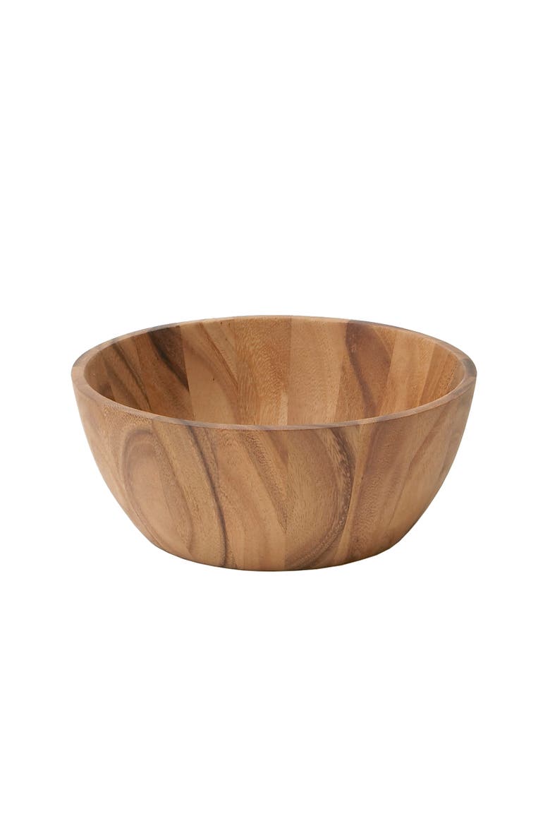 Acacia Wood Tulip Bowl, Large 5-Inch x 12-Inch Diameter, Main, color, Brown