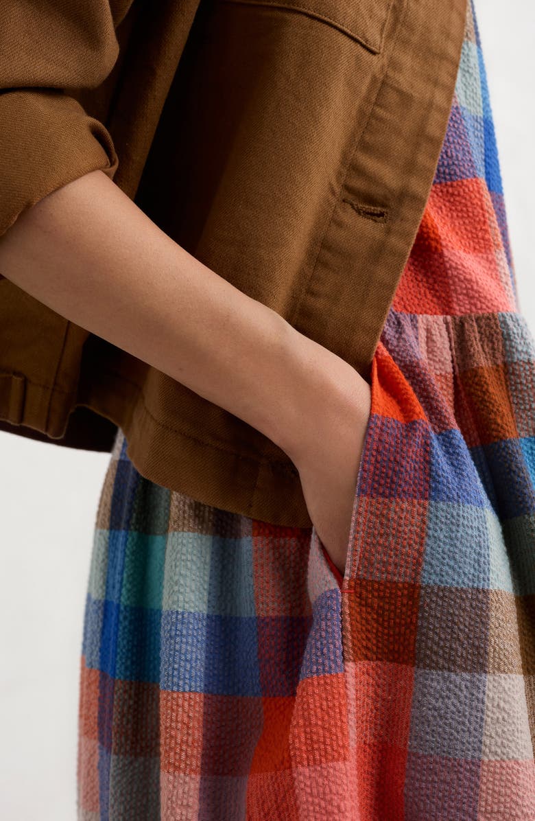 Seasalt Cornwall Brouse Check Organic Cotton Midi Dress, Alternate, color, 