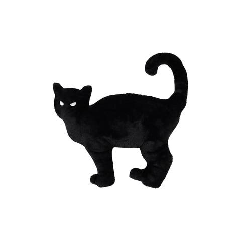 Charmed Velvet Cat Silhouette Pillow