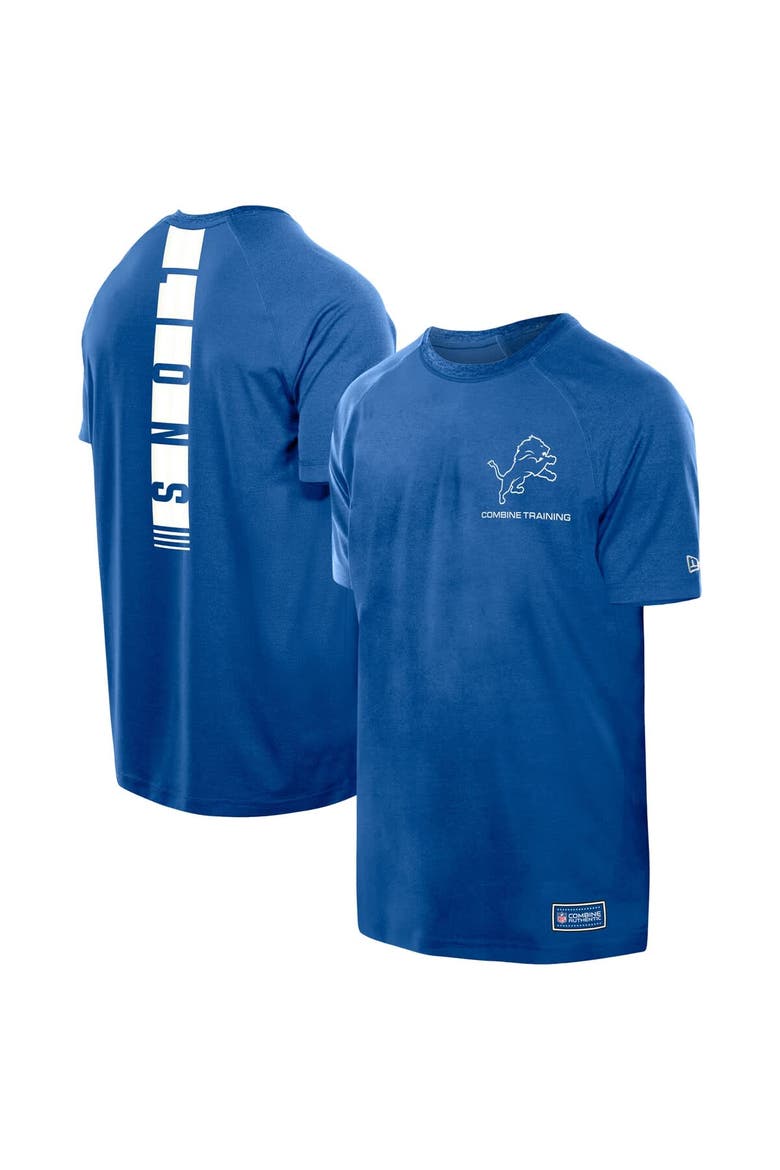 Men's New Era  Blue Detroit Lions Functional Fandom Reflective T-Shirt, Main, color, Blue