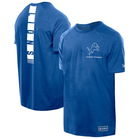Men's New Era  Blue Detroit Lions Functional Fandom Reflective T-Shirt