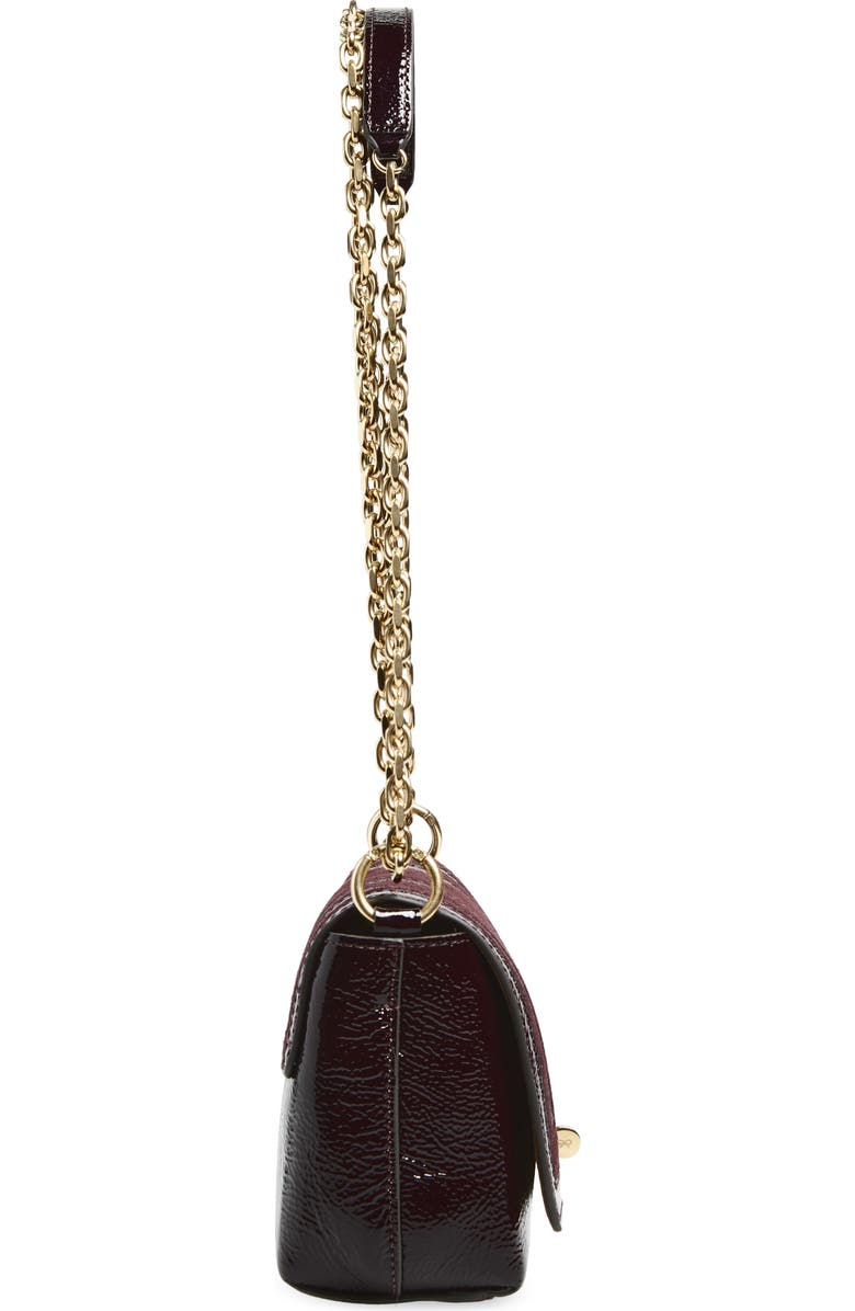 Anya Hindmarch Mortimer Paneled Patent Leather & Suede Crossbody Bag, Alternate, color, Grape