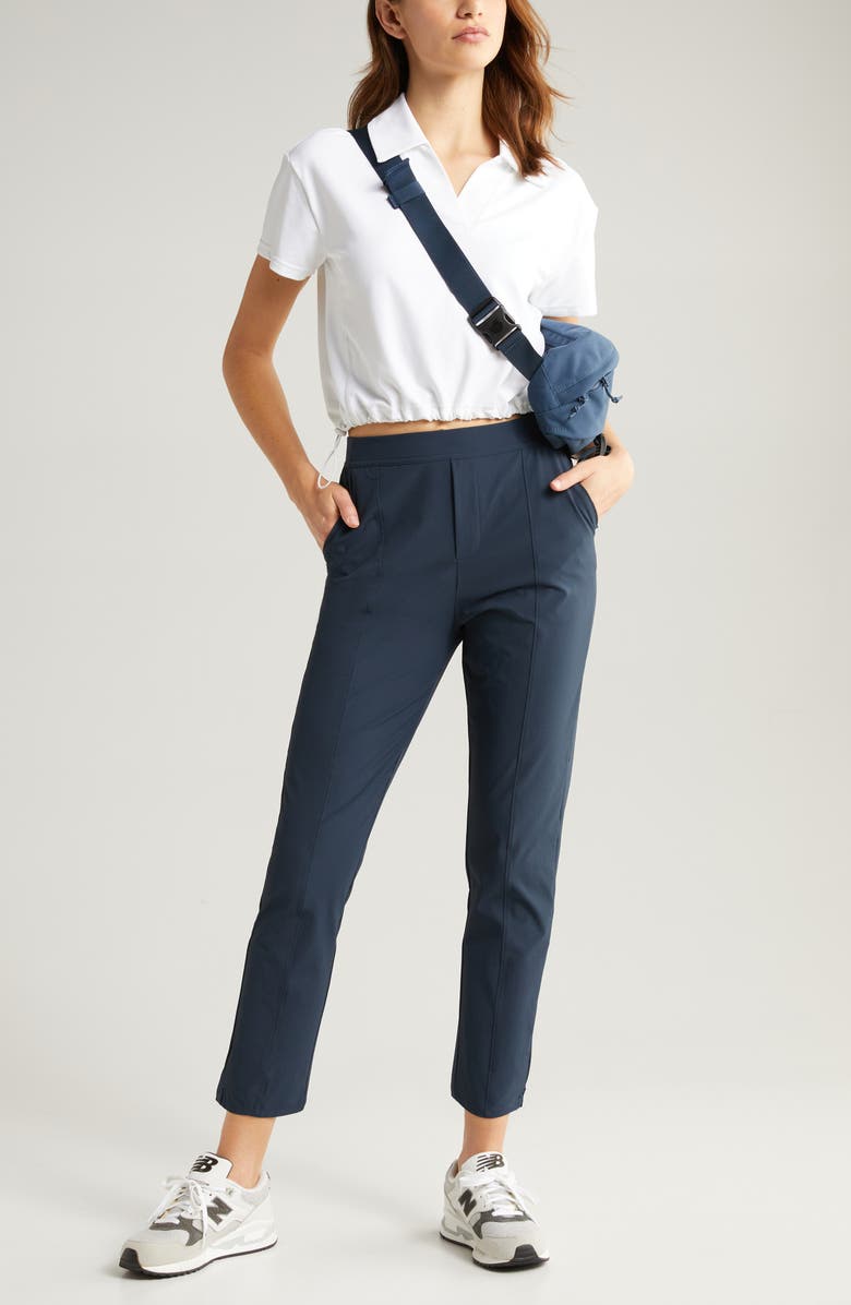 Zella Vantage High Waist Ankle Pants, Alternate, color, Navy Sapphire