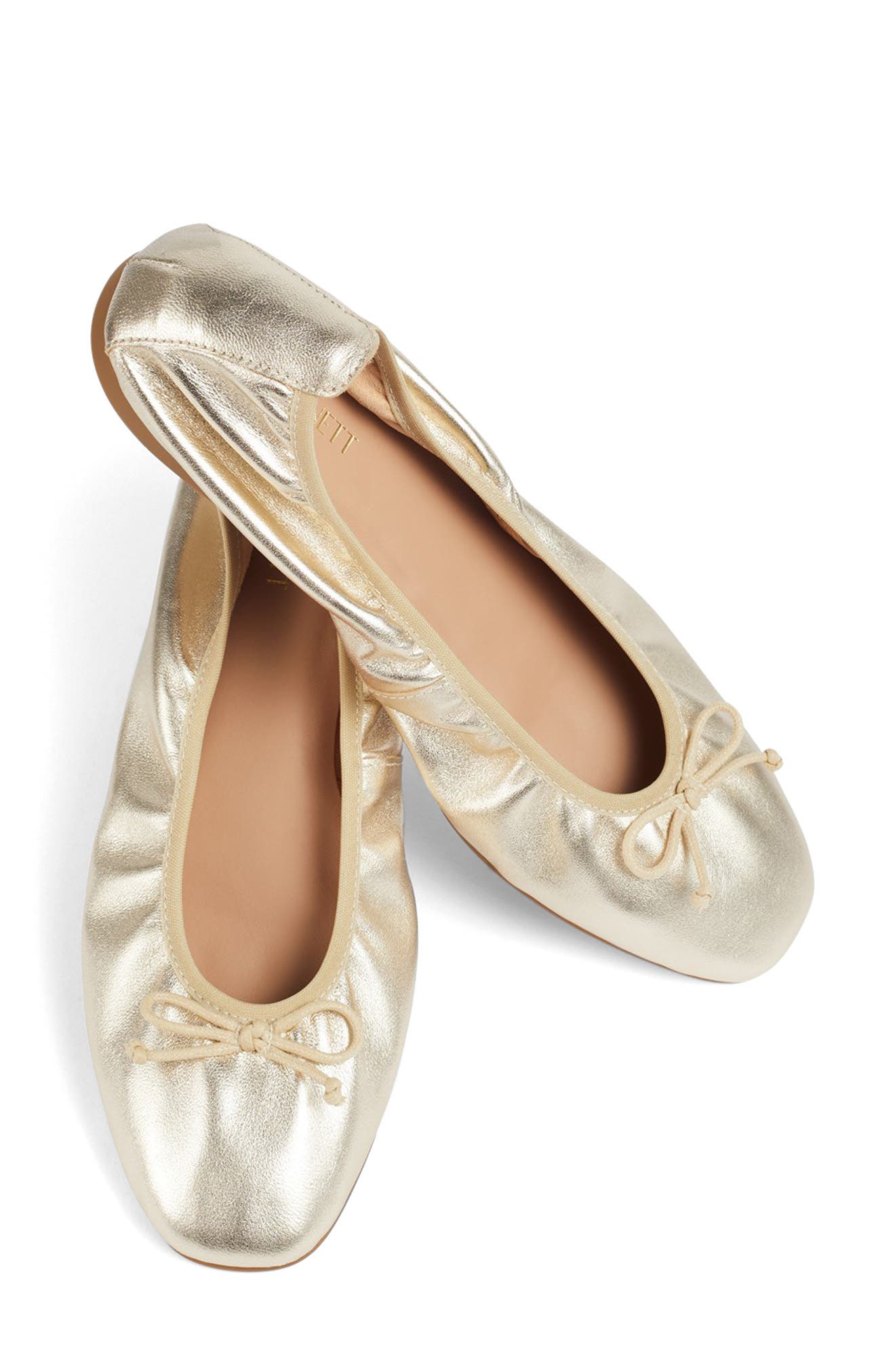 LK Bennett Trilly Ballet Flat, Alternate, color, Gold-Champagne