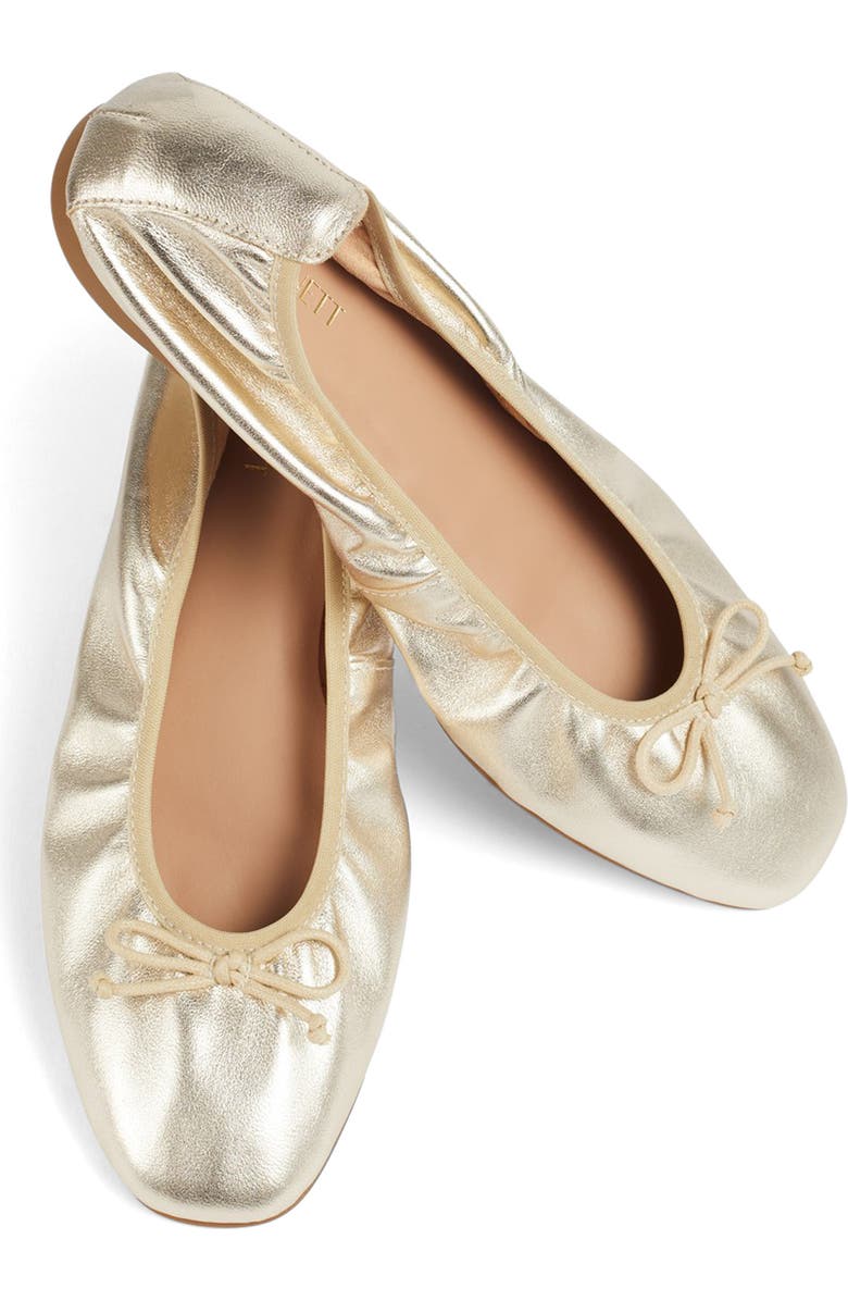 LK Bennett Trilly Ballet Flat, Alternate, color, Gold-Champagne