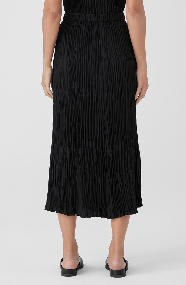 Eileen Fisher Pleated Silk Midi Skirt, Alternate, color, 