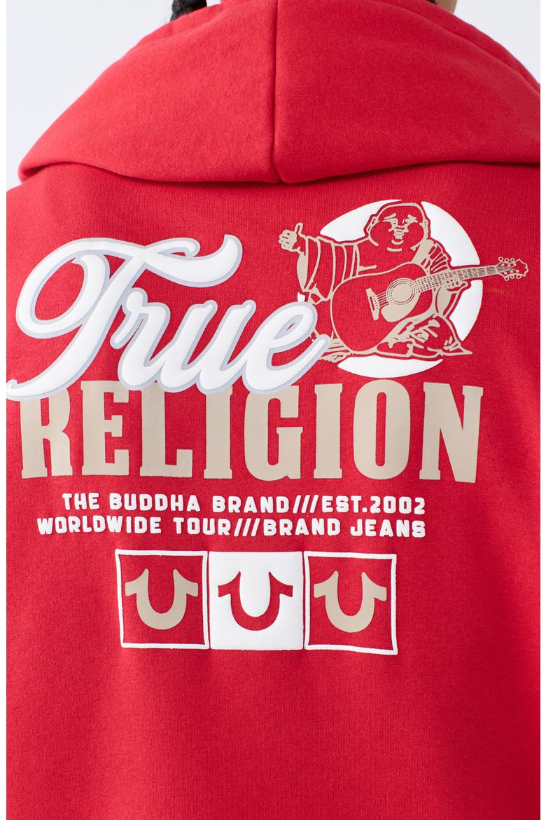 Retro Full Zip Hoodie, Alternate, color, TRV RED