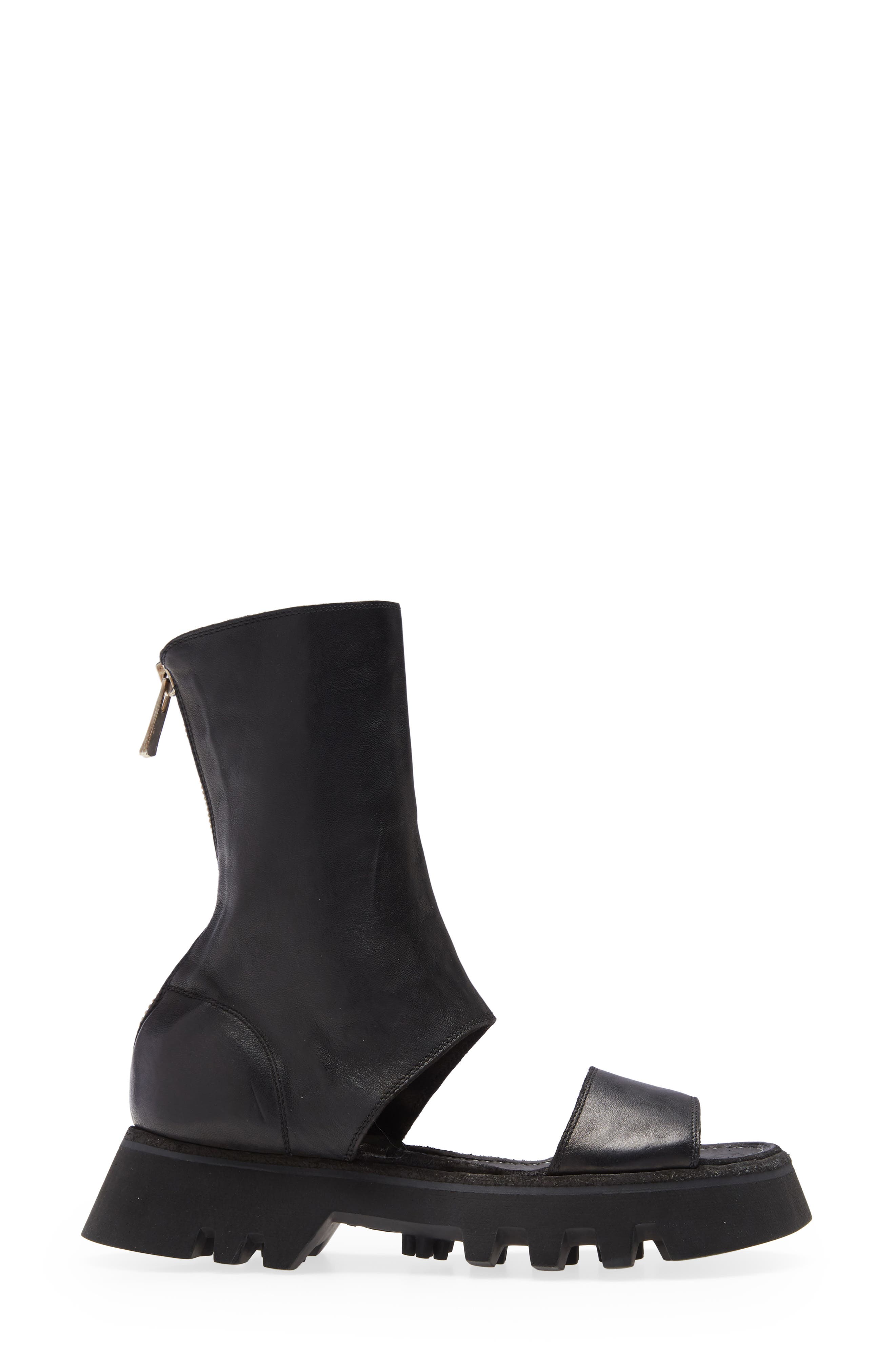 Guidi Lug Sole Back Zip Sandal, Alternate, color, 