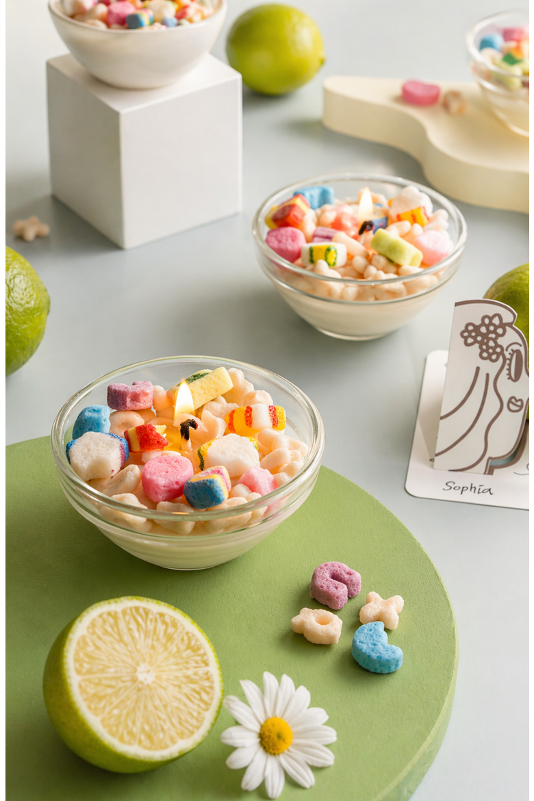 Mini Lucky Charms Cereal Candle Set of 6, Alternate, color, Multicolored