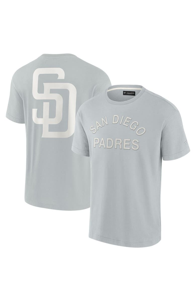 Fanatics Signature Unisex Fanatics Signature Gray San Diego Padres Elements Super Soft Short Sleeve T-Shirt, Alternate, color, Gray