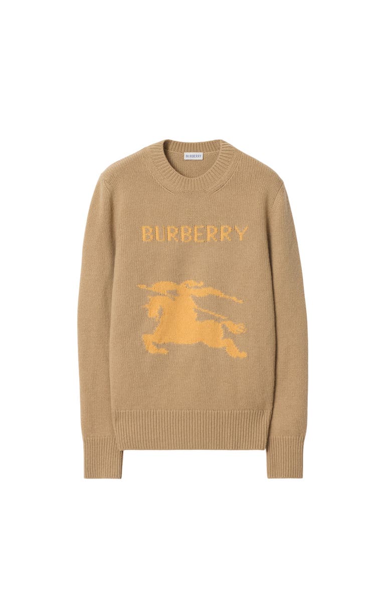 Burberry EKD Wool Cashmere Sweater, Main, color, Flax