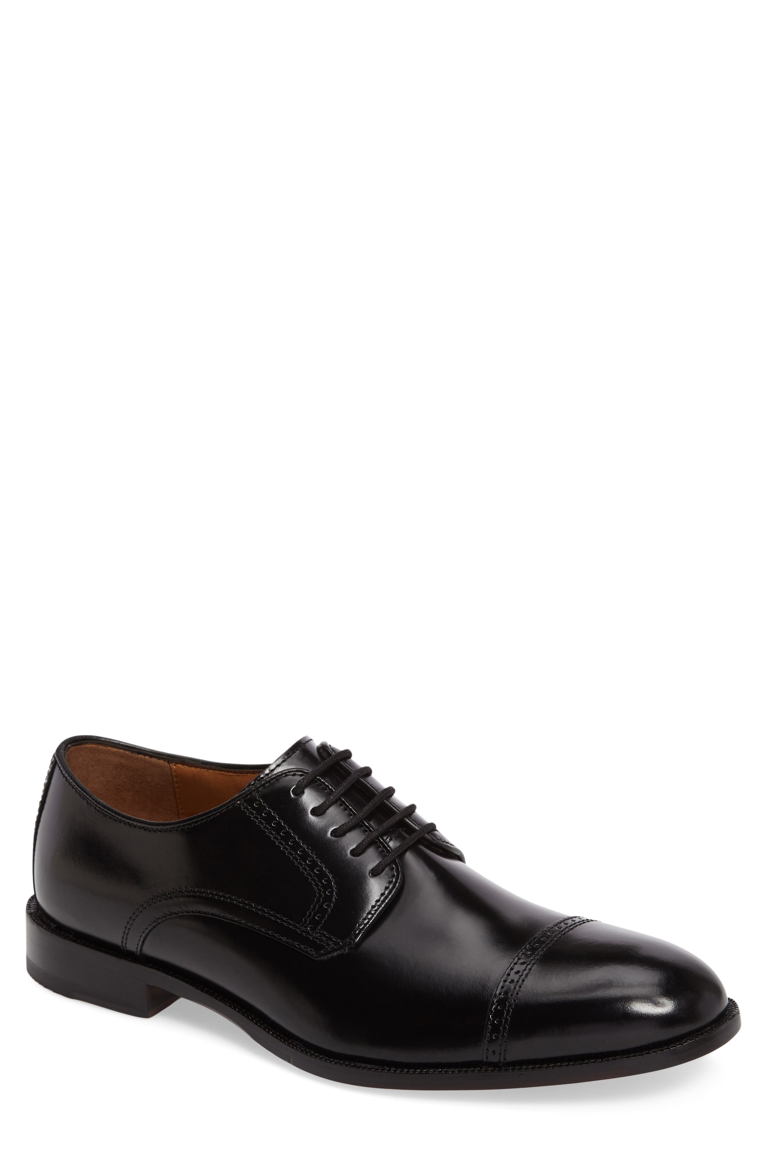 Johnston & Murphy Bradford Cap Toe Derby, Main, color, 